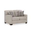 Contemporary Tufted Loveseat – Beige Polyester Upholstery