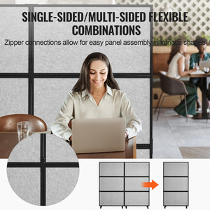 2-Panel Soundproof Office Partition Divider