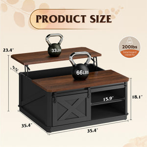 Lift Top Coffee Table with Storage