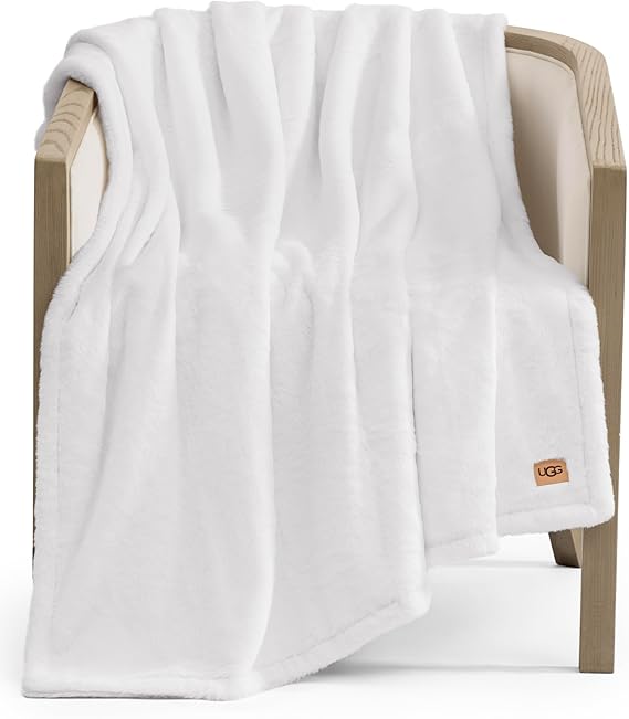 Faux Fur Throw Blanket 50x70 – Plush Cozy Hypoallergenic Throw