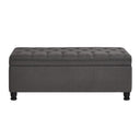 45-Inch Tufted Storage Ottoman with Wooden Legs