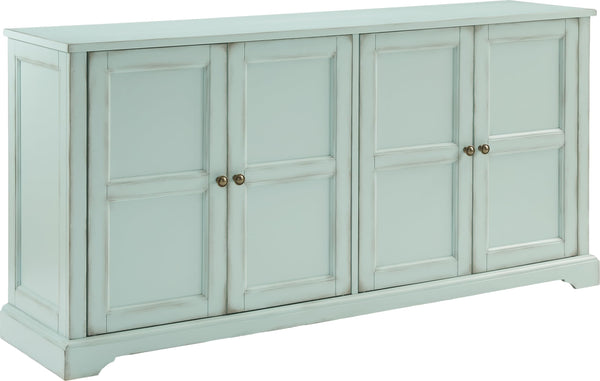 Sideboard Buffet Cabinet with Storage — Distressed Seafoam Blue