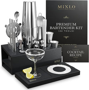 22-Piece Cocktail Shaker & Bartender Kit with Stand