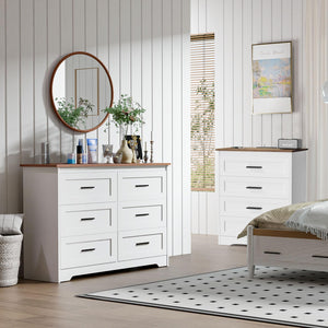 Farmhouse Dresser with Power Outlets — Bedroom Chest of Drawers