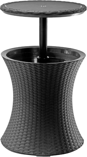 Outdoor Pop-Up Bar Table with Built-In Cooler