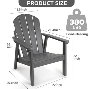 HDPE Adirondack Chair – Outdoor Patio Chair