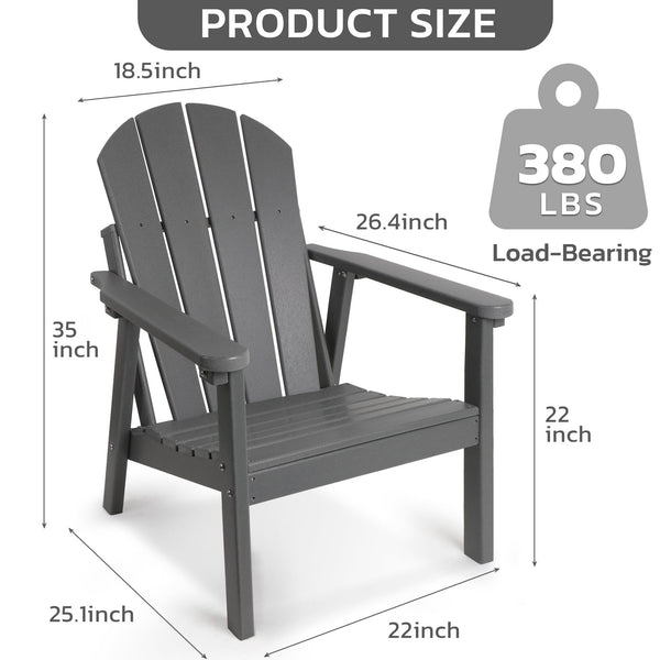 HDPE Adirondack Chair – Outdoor Patio Chair