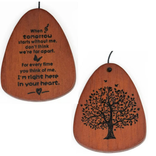 32-Inch Memorial Sympathy Wind Chimes with Greeting Card
