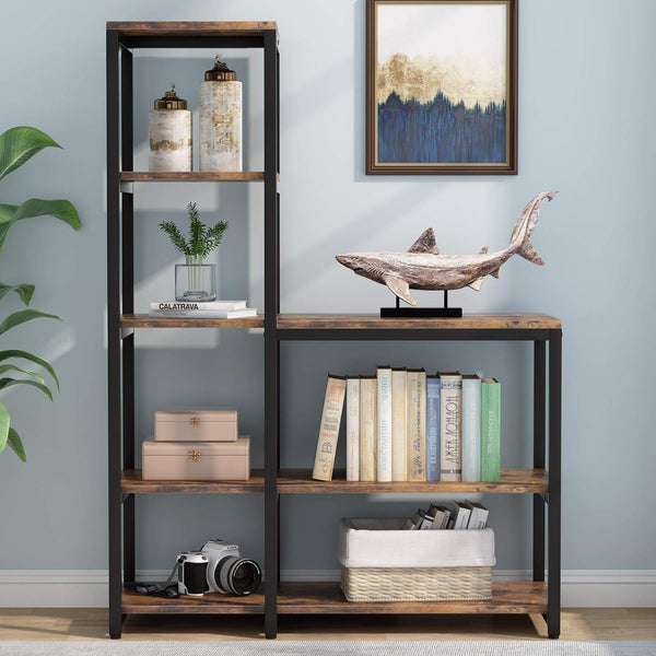 5-Tier L-Shaped Corner Bookshelf