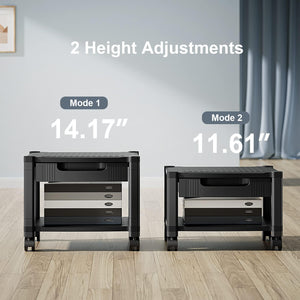Printer Stand with Cable Management & Storage Drawer