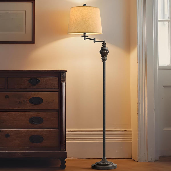 Vintage Floor Lamp with 350° Adjustable Swing Arm