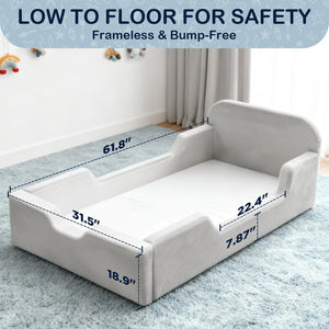 Toddler Floor Bed Full Foam with Removable Washable Cover