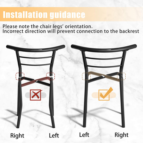 3-Piece Round Dining Table & Chair Set with Built-In Wine Rack
