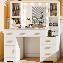 Makeup Vanity Desk with Mirror & Lights