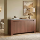 63" Marble Top Sideboard Buffet Cabinet with 4 Doors