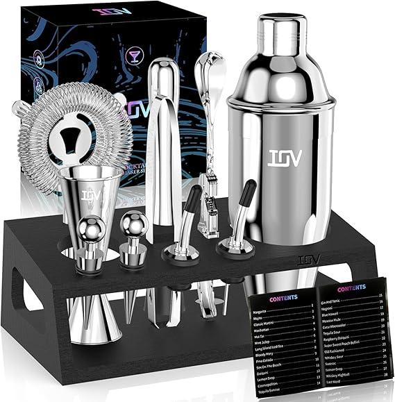 12-Piece Cocktail Shaker & Bartender Kit