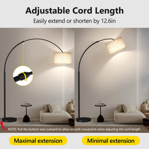 82" Tall Arc Floor Lamp with Remote Control
