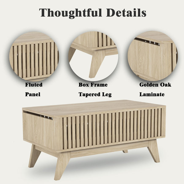 Lift Top Coffee Table with Hidden Compartment and Storage