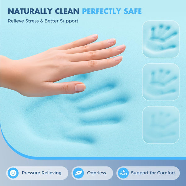 Dual Layer 4 Inch Cooling Gel Memory Foam Mattress Topper