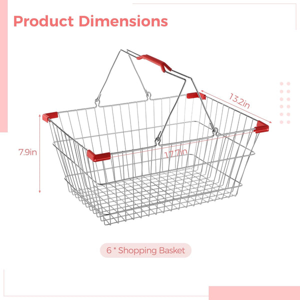 Metal Shopping Baskets with Dual Handles