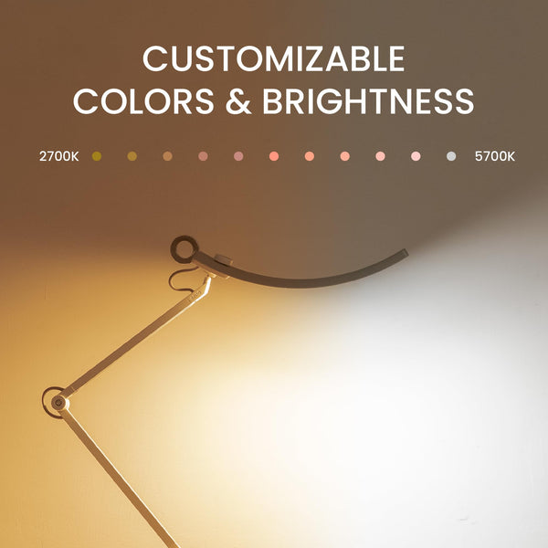 e-Reading LED Desk Lamp with Ultrawide Illumination & Auto-Dimming