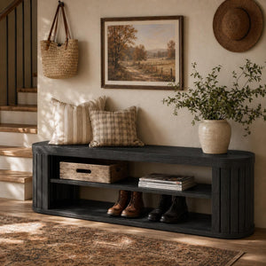 47" 2-Tier Entryway Shoe Bench