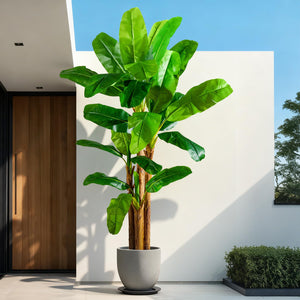 Large Artificial Banana Tree — Tall Faux Tropical Plant for Indoor & Outdoor Decor