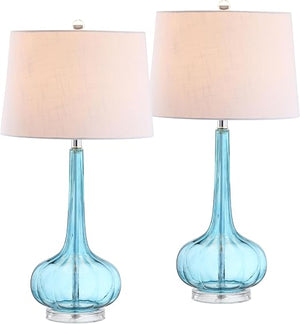 Glass Teardrop LED Table Lamp Set of 2