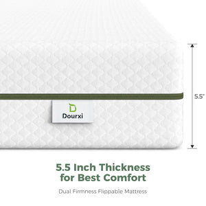 2-in-1 Crib & Toddler Mattress – Dual-Sided Gel Memory Foam with Removable Cover