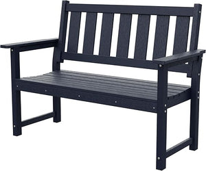 HDPE Outdoor Garden Bench – 2-Person Weatherproof Patio Bench