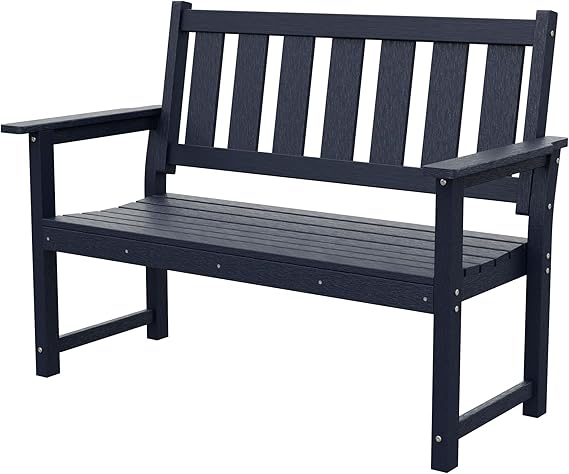 HDPE Outdoor Garden Bench – 2-Person Weatherproof Patio Bench