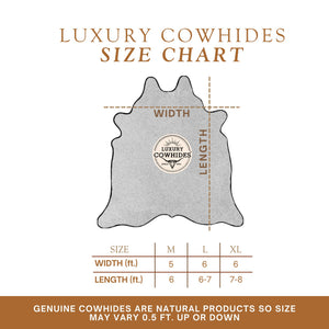 Genuine Cowhide Area Rug – Speckled Palomino, White & Beige
