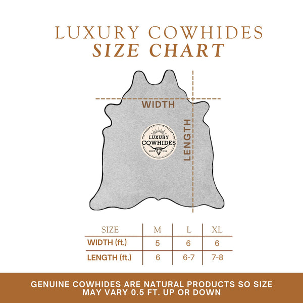 Genuine Cowhide Area Rug – Speckled Palomino, White & Beige