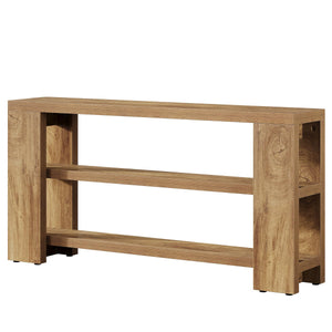70.9" 3-Tier Console Table with Storage Shelves