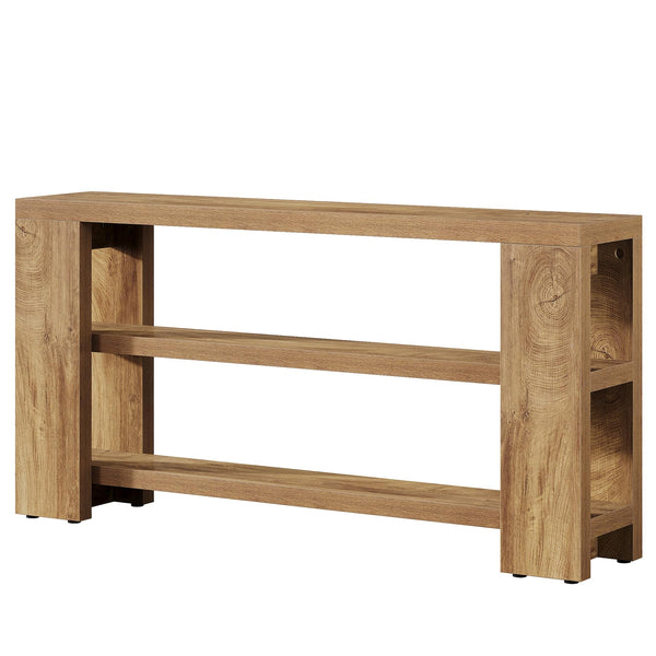 70.9" 3-Tier Console Table with Storage Shelves