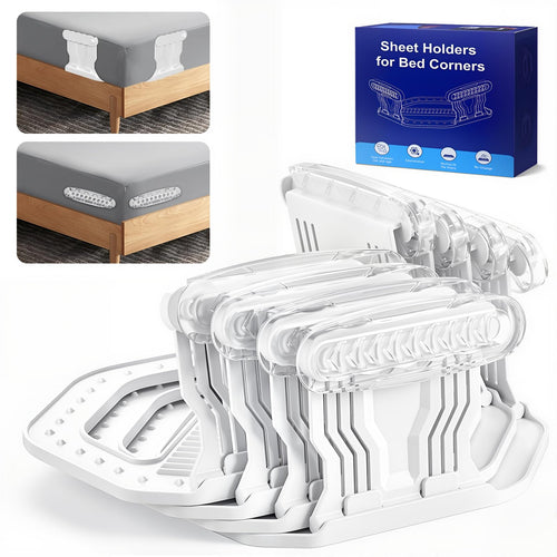 Bed Sheet Holders for Corners – Dual-Side Lock Design, 4-Pack