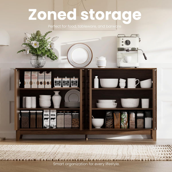 Fluted Sideboard Cabinet with Storage