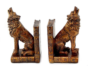 Wolf Bookends Set of 2