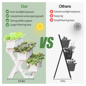 3-Tier Vertical Garden Planter with Tray
