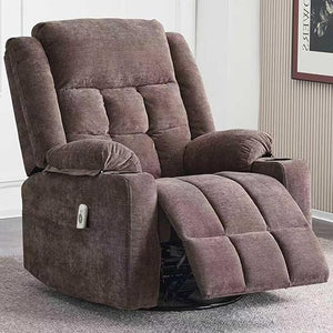 Power Swivel Rocker Recliner Chair with Massage & Heat