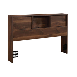 Queen Bookcase Headboard with Storage – Grand Walnut