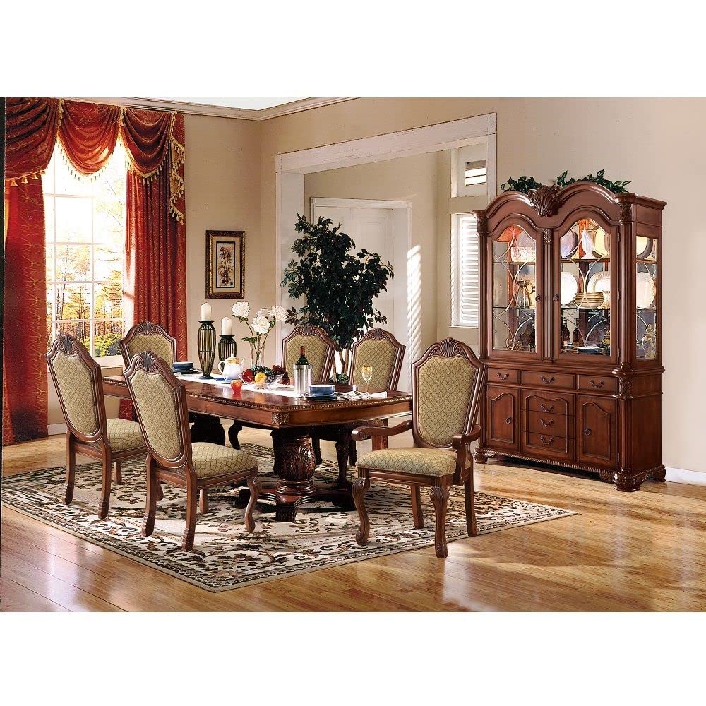 7-Piece Extendable Dining Set with Arm & Side Chairs