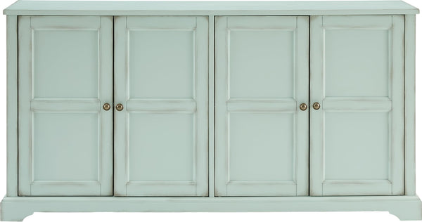 Sideboard Buffet Cabinet with Storage — Distressed Seafoam Blue
