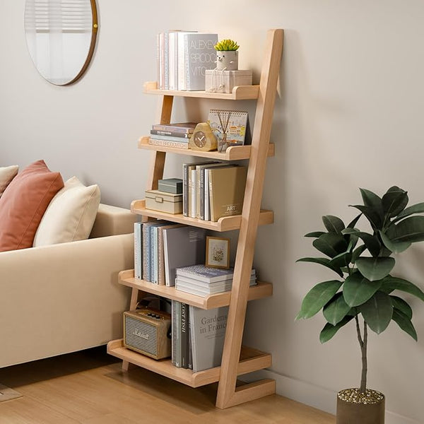 5-Tier Leaning Ladder Bookshelf