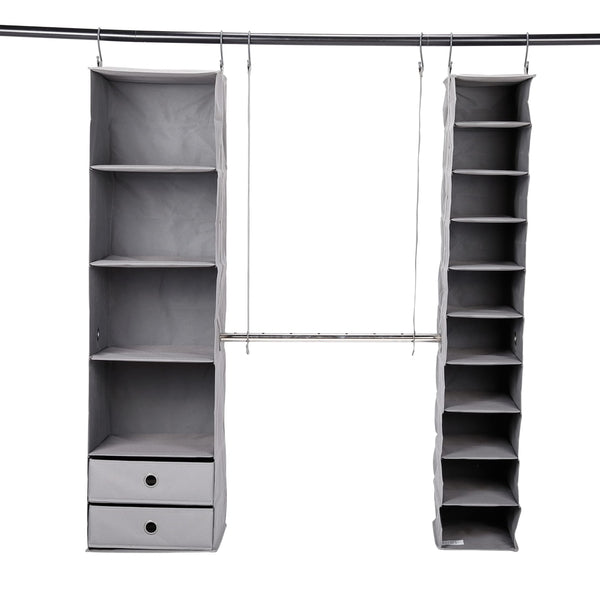 5-Piece Hanging Closet Organizer with Shelves & Drawers