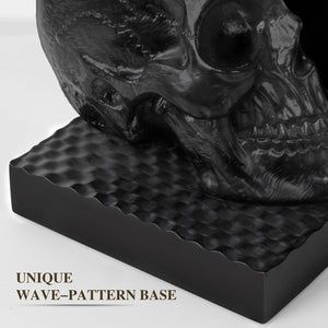 Gothic Skull Bookends – Antique Resin Decorative Book Support