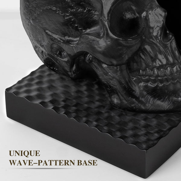 Gothic Skull Bookends – Antique Resin Decorative Book Support