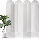 4-Panel Arched Wood Room Divider