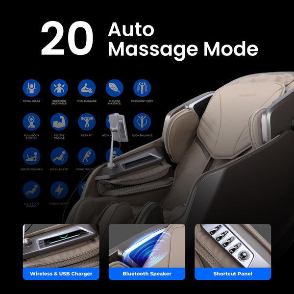 4D Full Body Massage Chair with SL-Track & Zero Gravity