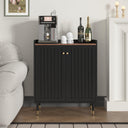 Bar Cabinet with Wine Rack & Adjustable Shelves